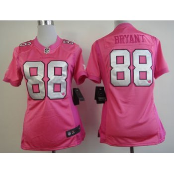 Nike Dallas Cowboys #88 Dez Bryant Pink Love Womens Jersey