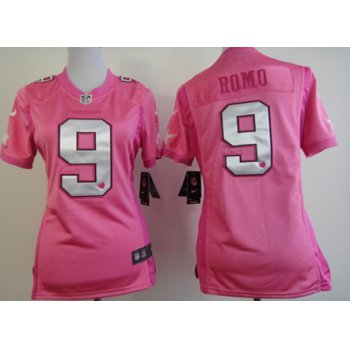 Nike Dallas Cowboys #9 Tony Romo Pink Love Womens Jersey