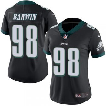 Nike Eagles #98 Connor Barwin Black Women's Stitched NFL Limited Rush Jersey
