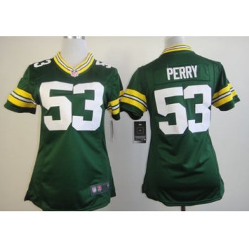 Nike Green Bay Packers #53 Nick Perry Green Game Womens Jersey