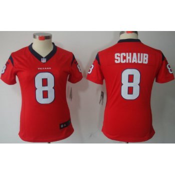 Nike Houston Texans #8 Matt Schaub Red Limited Womens Jersey