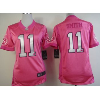 Nike San Francisco 49ers #11 Alex Smith Pink Love Womens Jersey