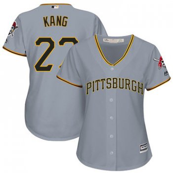 Pirates #27 Jung-ho Kang Grey Road Women's Stitched Baseball Jersey