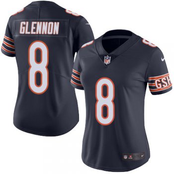 Women's Nike Bears #8 Mike Glennon Navy Blue Team Color Stitched NFL Vapor Untouchable Limited Jersey