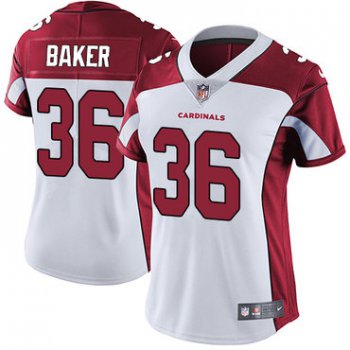 Women's Nike Cardinals #36 Budda Baker White Stitched NFL Vapor Untouchable Limited Jersey