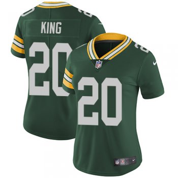 Women's Nike Packers #20 Kevin King Green Team Color Stitched NFL Vapor Untouchable Limited Jersey