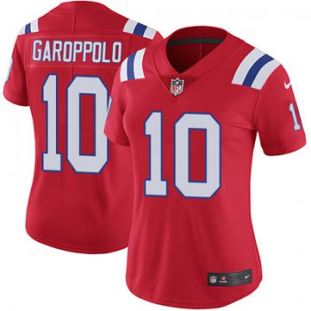 Women's Nike Patriots #10 Jimmy Garoppolo Red Alternate Stitched NFL Vapor Untouchable Limited Jersey