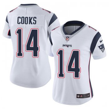 Women's Nike Patriots #14 Brandin Cooks White Stitched NFL Vapor Untouchable Limited Jersey
