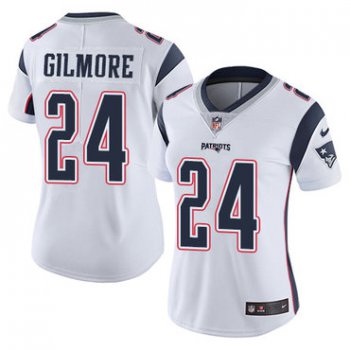 Women's Nike Patriots #24 Stephon Gilmore White Stitched NFL Vapor Untouchable Limited Jersey