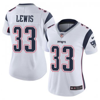 Women's Nike Patriots #33 Dion Lewis White Stitched NFL Vapor Untouchable Limited Jersey