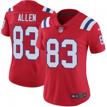 Women's Nike Patriots #83 Dwayne Allen Red Alternate Stitched NFL Vapor Untouchable Limited Jersey