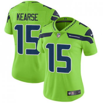 Women's Nike Seahawks #15 Jermaine Kearse Green Stitched NFL Limited Rush Jersey