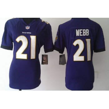 Nike Baltimore Ravens #21 Lardarius Webb Purple Game Womens Jersey