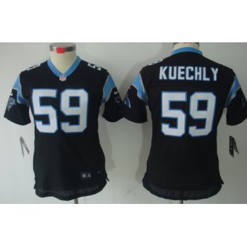 Nike Carolina Panthers #59 Luke Kuechly Black Limited Womens Jersey