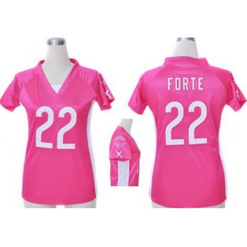 Nike Chicago Bears #22 Matt Forte 2012 Pink Womens Draft Him II Top Jersey