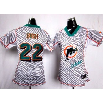 Nike Miami Dolphins #22 Reggie Bush 2012 Womens Zebra Fashion Jersey