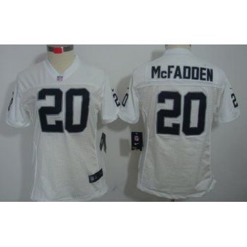 Nike Oakland Raiders #20 Darren McFadden White Limited Womens Jersey