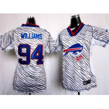 Nike Buffalo Bills #94 Mario Williams 2012 Womens Zebra Fashion Jersey