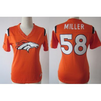 Nike Denver Broncos #58 Von Miller 2012 Orange Womens Field Flirt Fashion Jersey