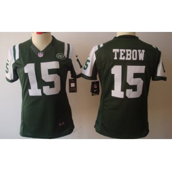 Nike New York Jets #15 Tim Tebow Green Limited Womens Jersey