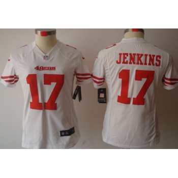 Nike San Francisco 49ers #17 A.J. Jenkins White Limited Womens Jersey