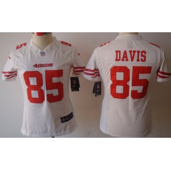 Nike San Francisco 49ers #85 Vernon Davis White Limited Womens Jersey