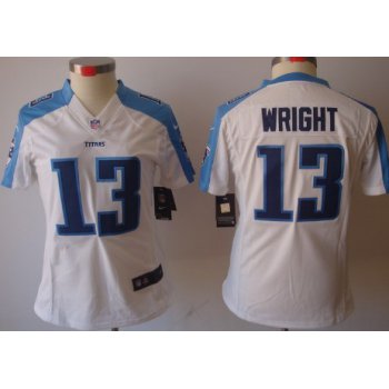 Nike Tennessee Titans #13 Kendall Wright White Limited Womens Jersey