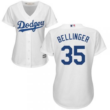 Dodgers #35 Cody Bellinger White Home Women's Stitched Baseball Jersey