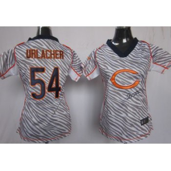 Nike Chicago Bears #54 Brian Urlacher 2012 Womens Zebra Fashion Jersey
