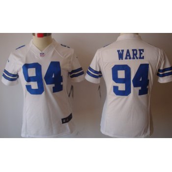 Nike Dallas Cowboys #94 DeMarcus Ware White Limited Womens Jersey