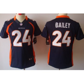 Nike Denver Broncos #24 Champ Bailey Blue Limited Womens Jersey