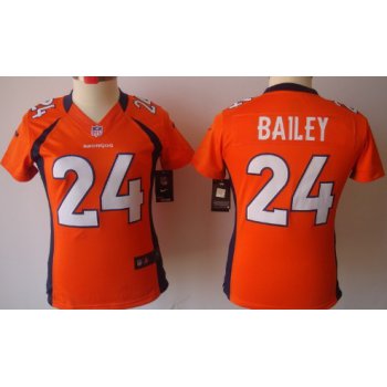 Nike Denver Broncos #24 Champ Bailey Orange Limited Womens Jersey