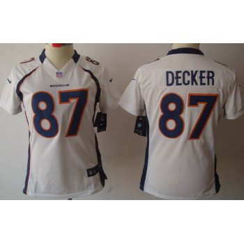Nike Denver Broncos #87 Eric Decker White Limited Womens Jersey