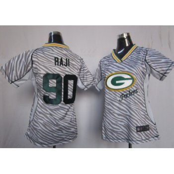 Nike Green Bay Packers #90 B.J. Raji 2012 Womens Zebra Fashion Jersey