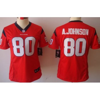 Nike Houston Texans #80 Andre Johnson Red Limited Womens Jersey