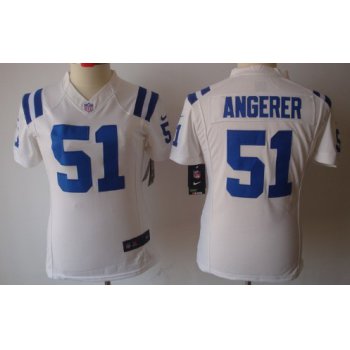 Nike Indianapolis Colts #51 Pat Angerer White Limited Womens Jersey