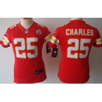 Nike Kansas City Chiefs #25 Jamaal Charles Red Limited Womens Jersey