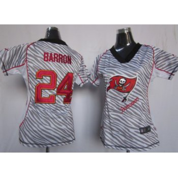 Nike Tampa Bay Buccaneers #24 Mark Barron 2012 Womens Zebra Fashion Jersey