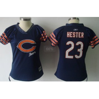 Chicago Bears #23 Devin Hester 2011 Blue Womens Field Flirt Fashion Jersey
