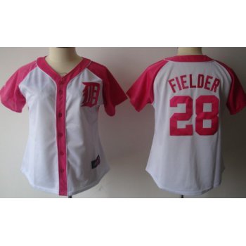 Detroit Tigers #28 Prince Fielder 2012 Fashion Womens by Majestic Athletic Jersey
