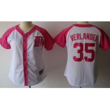 Detroit Tigers #35 Justin Verlander 2012 Fashion Womens by Majestic Athletic Jersey