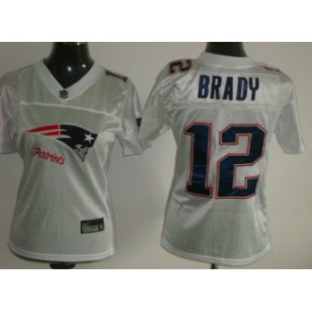 New England Patriots #12 Tom Brady 2011 White Stitched Womens Jersey
