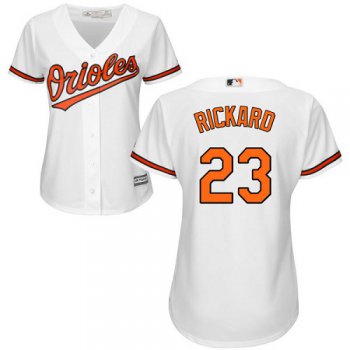 Orioles #23 Joey Rickard White Home Women's Stitched Baseball Jersey