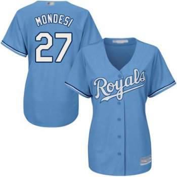 Royals #27 Raul Mondesi Light Blue Alternate Women's Stitched Baseball Jersey