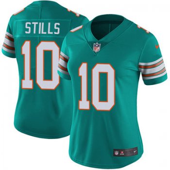 Women's Nike Dolphins #10 Kenny Stills Aqua Green Alternate Stitched NFL Vapor Untouchable Limited Jersey