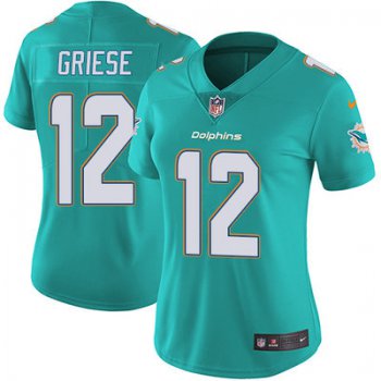 Women's Nike Dolphins #12 Bob Griese Aqua Green Team Color Stitched NFL Vapor Untouchable Limited Jersey
