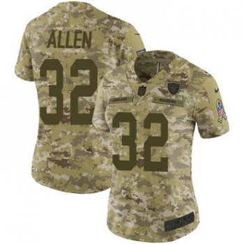Nike Raiders #32 Marcus Allen Camo Women's Stitched NFL Limited 2018 Salute to Service Jersey