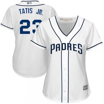 San Diego Padres #23 Fernando Tatis Jr. White Home Women's Stitched Baseball Jersey