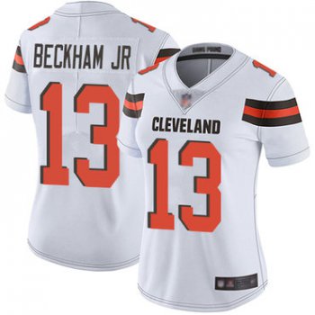 Women Nike Cleveland Browns #13 Odell Beckham Jr White Vapor Untouchable Limited Jersey