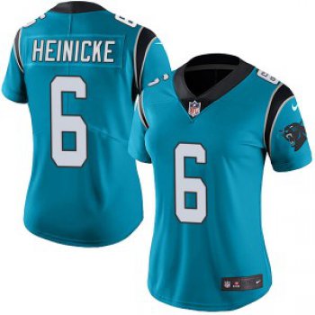 Women's Carolina Panthers Nike #6 Taylor Heinicke Limited Blue Alternate Vapor Untouchable Jersey